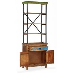 Topdeal Buffet Avec étagères Bois De Récupération Massif 65x30x180 Cm 9 Topdeal Buffet Avec étagères Bois De Récupération Massif 65x30x180 Cm -Buffet et enfilade Soldes 52085094 5