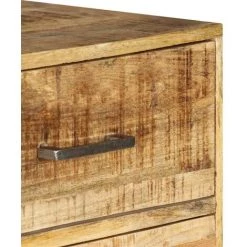 Topdeal Coffre à Tiroirs 45 X 35 X 106 Cm Bois De Manguier Massif -Buffet et enfilade Soldes 52086134 5