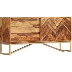 Topdeal Buffet 118 X 30 X 60 Cm Bois Massif De Sesham