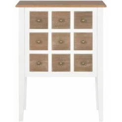 Topdeal Buffet Blanc 54 X 30 X 80 Cm Bois Massif -Buffet et enfilade Soldes 52088330 3
