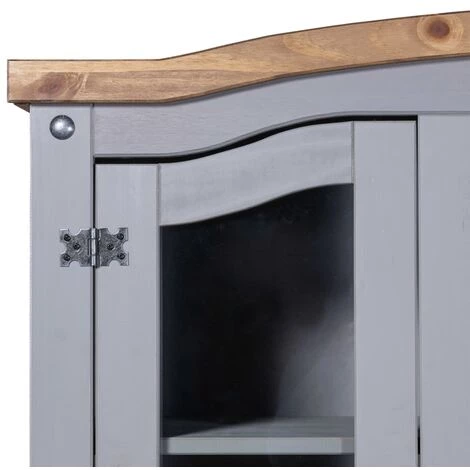 Topdeal Buffet Et Vaisselier Pin Mexicain Gamme Corona Gris 5 Topdeal Buffet Et Vaisselier Pin Mexicain Gamme Corona Gris – Image 5