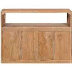 Topdeal Buffet 80 X 30 X 60 Cm Bois De Teck Massif -Buffet et enfilade Soldes 52089163 5