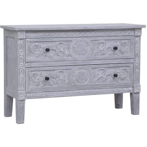 Topdeal Buffet Avec 2 Tiroirs 90x30x60 Cm Bois D'acajou Massif 1 Topdeal Buffet Avec 2 Tiroirs 90x30x60 Cm Bois D'acajou Massif