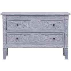 Topdeal Buffet Avec 2 Tiroirs 90x30x60 Cm Bois D'acajou Massif 8 Topdeal Buffet Avec 2 Tiroirs 90x30x60 Cm Bois D'acajou Massif -Buffet et enfilade Soldes 52089477 4