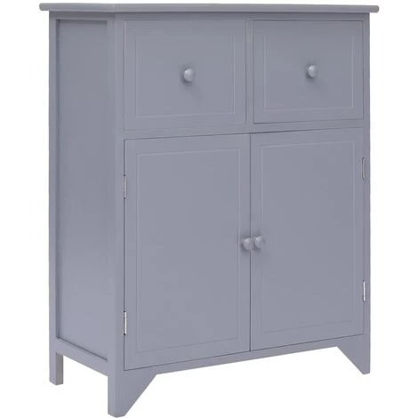 Topdeal Armoire Latérale Gris 60x30x75 Cm Bois De Paulownia 1 Topdeal Armoire Latérale Gris 60x30x75 Cm Bois De Paulownia