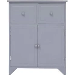 Topdeal Armoire Latérale Gris 60x30x75 Cm Bois De Paulownia 7 Topdeal Armoire Latérale Gris 60x30x75 Cm Bois De Paulownia -Buffet et enfilade Soldes 52089576 3