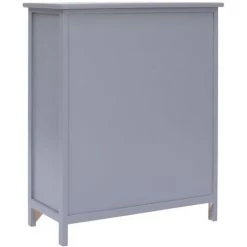 Topdeal Armoire Latérale Gris 60x30x75 Cm Bois De Paulownia 8 Topdeal Armoire Latérale Gris 60x30x75 Cm Bois De Paulownia -Buffet et enfilade Soldes 52089576 4