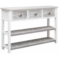 Topdeal Buffet Antique Gris 115 X 30 X 76 Cm Bois