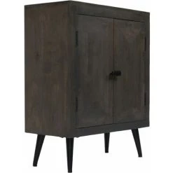 Topdeal Buffet Bois Solide De Manguier 60 X 30 X 76 Cm VDFF11852_FR -Buffet et enfilade Soldes 52094706 4