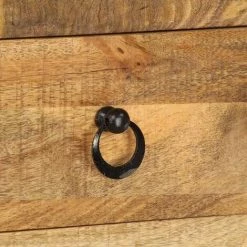 Topdeal Buffet Bois De Manguier Massif 95 X 45 X 185 Cm VDFF12261_FR -Buffet et enfilade Soldes 52094737 3