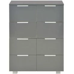 Topdeal Buffet Gris Brillant 60 X 35 X 76 Cm Aggloméré VDFF24405_FR -Buffet et enfilade Soldes 52095719 3