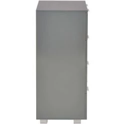 Topdeal Buffet Gris Brillant 60 X 35 X 76 Cm Aggloméré VDFF24405_FR -Buffet et enfilade Soldes 52095719 4