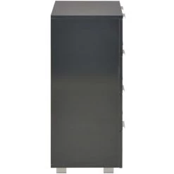 Topdeal Buffet Noir Brillant 60 X 35 X 76 Cm Aggloméré VDFF24404_FR -Buffet et enfilade Soldes 52095720 5