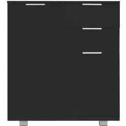 Topdeal Buffet Noir Brillant 71 X 35 X 76 Cm Aggloméré VDFF24407_FR -Buffet et enfilade Soldes 52095722 4