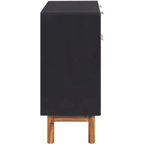 Topdeal Buffet 90x33,5x75 Cm Bois D'acacia Solide Et MDF FF289902_FR 3 Topdeal Buffet 90x33,5x75 Cm Bois D'acacia Solide Et MDF FF289902_FR – Image 3