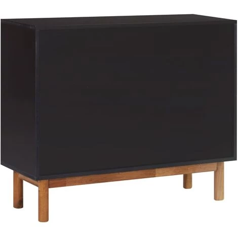 Topdeal Buffet 90x33,5x75 Cm Bois D'acacia Solide Et MDF FF289902_FR 4 Topdeal Buffet 90x33,5x75 Cm Bois D'acacia Solide Et MDF FF289902_FR – Image 4