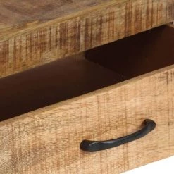 Topdeal Buffet 118x30x200 Cm Bois De Manguier Solide Brut FF321052_FR -Buffet et enfilade Soldes 52101059 5