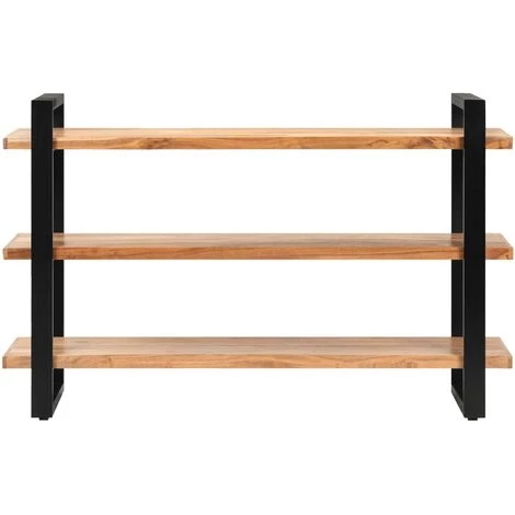 Topdeal Buffet Avec 3 étagères 120x40x75 Cm Bois D'acacia Massif FF321071_FR 2 Topdeal Buffet Avec 3 étagères 120x40x75 Cm Bois D'acacia Massif FF321071_FR – Image 2