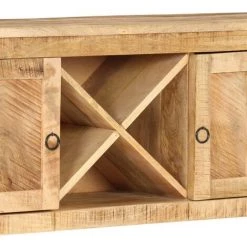 Topdeal Buffet 120x30x76 Cm Bois De Manguier Brut FF321788_FR -Buffet et enfilade Soldes 52101223 5