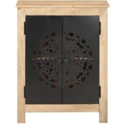 Topdeal Buffet 60x35x75 Cm Bois De Manguier Massif FF323600_FR -Buffet et enfilade Soldes 52101437 4