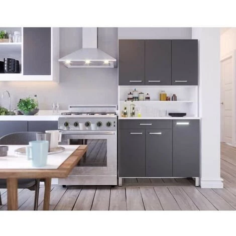 AUTRES TACOMA Buffet De Cuisine L 100 Cm - Gris Mat 1 AUTRES TACOMA Buffet De Cuisine L 100 Cm - Gris Mat