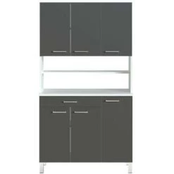 AUTRES TACOMA Buffet De Cuisine L 100 Cm - Gris Mat 7 AUTRES TACOMA Buffet De Cuisine L 100 Cm - Gris Mat -Buffet et enfilade Soldes 52169504 3