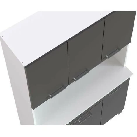 AUTRES TACOMA Buffet De Cuisine L 100 Cm - Gris Mat 5 AUTRES TACOMA Buffet De Cuisine L 100 Cm - Gris Mat – Image 5