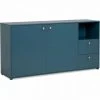 AUTRES Buffet 2 Portes + 2 Tiroirs Et Niche Ouverte - Bleu Pétrole - 150 X 45 X75 Cm - Pop Color