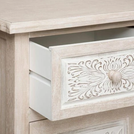 ATMOSPHERA Buffet Pratique Et élégant Avec 2 Portes En Bois Blanc L. 80 X P. 34.5 X H. 85 Cm - 0 3 ATMOSPHERA Buffet Pratique Et élégant Avec 2 Portes En Bois Blanc L. 80 X P. 34.5 X H. 85 Cm - 0 – Image 3