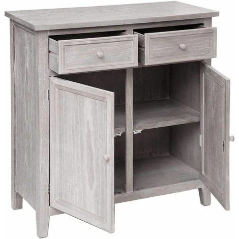 ATMOSPHERA Buffet De 2 Portes, Pratique Et élégante Pour Votre Rangement L. 80 X P. 34.5 X H. 85 Cm - 0 2 ATMOSPHERA Buffet De 2 Portes, Pratique Et élégante Pour Votre Rangement L. 80 X P. 34.5 X H. 85 Cm - 0 – Image 2