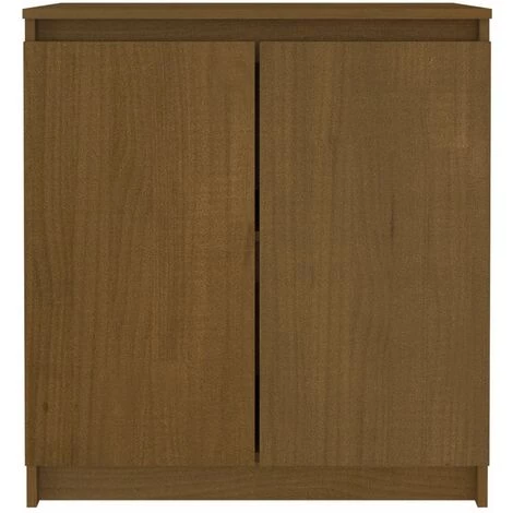 Armoire Latérale 60x36x65 Cm Bois De Pin Massif Marron Miel VidaXL 3 Armoire Latérale 60x36x65 Cm Bois De Pin Massif Marron Miel VidaXL – Image 3