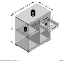 Commode Avec 2 Portes Et 2 Tiroirs - Bristol - Calicosy - Chêne Artisan - Chêne Artisan 5 Commode Avec 2 Portes Et 2 Tiroirs - Bristol - Calicosy - Chêne Artisan - Chêne Artisan -Buffet et enfilade Soldes 53108947 3