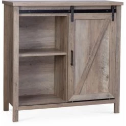ALICE'S GARDEN Buffet En Décor Bois Gris 90x39x90cm - Galant - 2 étagères. 4 Compartiments De Rangement - Bois Gris 8 ALICE'S GARDEN Buffet En Décor Bois Gris 90x39x90cm - Galant - 2 étagères. 4 Compartiments De Rangement - Bois Gris -Buffet et enfilade Soldes 53304464 4