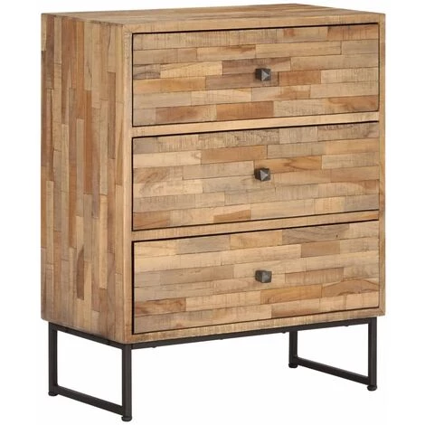HKLFFJA Buffet Bois De Teck Recyclé 60 X 30 X 75 Cm 1 HKLFFJA Buffet Bois De Teck Recyclé 60 X 30 X 75 Cm