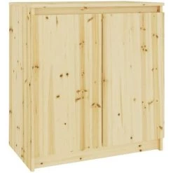 VidaXL Armoire Latérale 60x36x65 Cm Bois De Sapin Massif - Brun -Buffet et enfilade Soldes 53601076 2