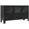LITZEE Buffet Métal De Style Industriel 120 X 35 X 70 Cm Noir #