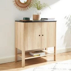 BAïTA Buffet JAPENDI Effet Chêne Et Gris Anthracite 80cm - Bois 6 BAïTA Buffet JAPENDI Effet Chêne Et Gris Anthracite 80cm - Bois -Buffet et enfilade Soldes 53818702 2