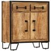 LITZEE Buffet 65 X 30 X 70 Cm Bois De Manguier Massif #