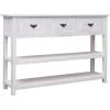 LITZEE Buffet Antique Blanc 115 X 30 X 76 Cm Bois #