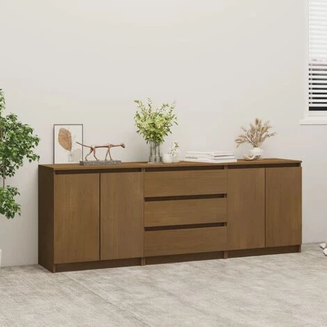 VidaXL Armoire D'appoint 180x36x65 Cm Bois De Pin Massif Marron Miel - Brun 1 VidaXL Armoire D'appoint 180x36x65 Cm Bois De Pin Massif Marron Miel - Brun