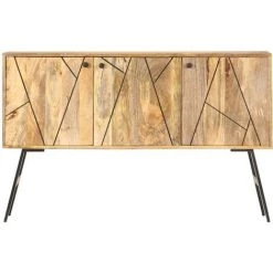 Hommoo Buffet 118x30x75 Cm Bois De Manguier Massif -Buffet et enfilade Soldes 54057894 3