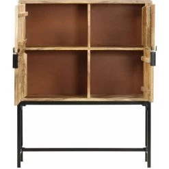 Hommoo Buffet 80 X 30 X 100 Cm Bois De Manguier Solide 9 Hommoo Buffet 80 X 30 X 100 Cm Bois De Manguier Solide -Buffet et enfilade Soldes 54057895 5