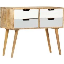 Hommoo Buffet 85 X 40 X 71 Cm Bois De Manguier Massif