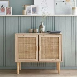 ALICE'S GARDEN Buffet En Décor Bois Et Cannage - Camargue - 2 Portes. 80x30x68cm - Naturel 7 ALICE'S GARDEN Buffet En Décor Bois Et Cannage - Camargue - 2 Portes. 80x30x68cm - Naturel -Buffet et enfilade Soldes 54068311 3