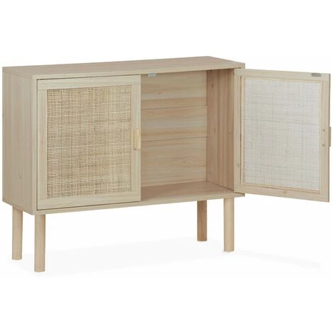 ALICE'S GARDEN Buffet En Décor Bois Et Cannage - Camargue - 2 Portes. 80x30x68cm - Naturel 5 ALICE'S GARDEN Buffet En Décor Bois Et Cannage - Camargue - 2 Portes. 80x30x68cm - Naturel â Image 5
