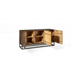 WEBMARKETPOINT Buffet Ethnique En Bois De Manguier Marron Et Gris Cm 160 X 45 Xh 85 -Buffet et enfilade Soldes 54071666 2