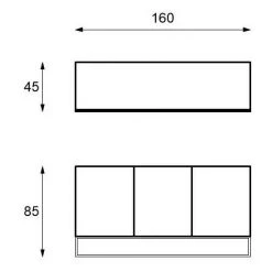 WEBMARKETPOINT Buffet Ethnique En Bois De Manguier Marron Et Gris Cm 160 X 45 Xh 85 -Buffet et enfilade Soldes 54071666 3