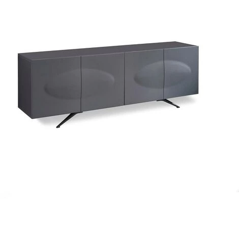 WEBMARKETPOINT Buffet Moderne Gris Foncé à 4 Portes Cm 201 X 47 Xh 62 1 WEBMARKETPOINT Buffet Moderne Gris Foncé à 4 Portes Cm 201 X 47 Xh 62