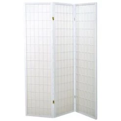 WEBMARKETPOINT Separé Papier De Riz 3 Portes Blanc