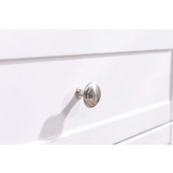 MERKMAK Buffet Grain De Bois Blanc Avec 4 Portes En Verre Incruste 2 Tiroirs Capacite De Poids 30 Kg 120 X 37 X 80 Cm 7 MERKMAK Buffet Grain De Bois Blanc Avec 4 Portes En Verre Incruste 2 Tiroirs Capacite De Poids 30 Kg 120 X 37 X 80 Cm -Buffet et enfilade Soldes 54079935 4